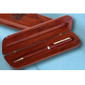 Rosewood Single Pen Set w/ Round Edge